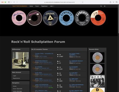 Screenshot: Rock'n'Roll Schallplatten Forum